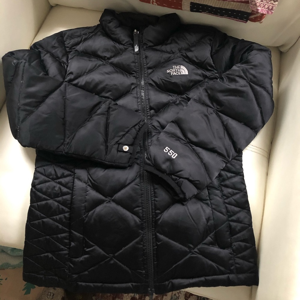 Girls Black North Face Puffer Ski Jacket